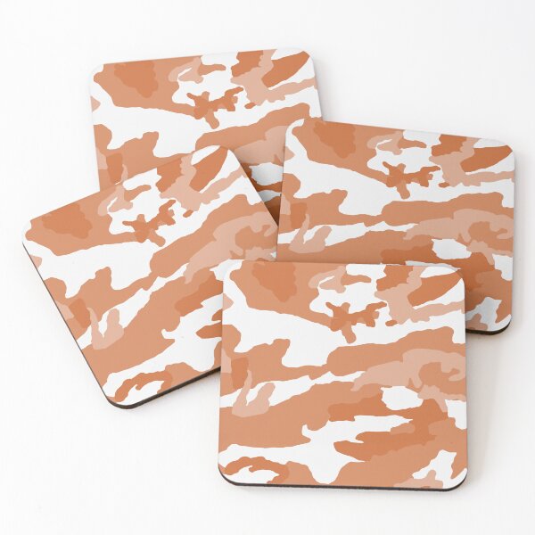 Item preview, White And Burnt Orange Camo Pattern Seamless designed and sold by pattern-archive.