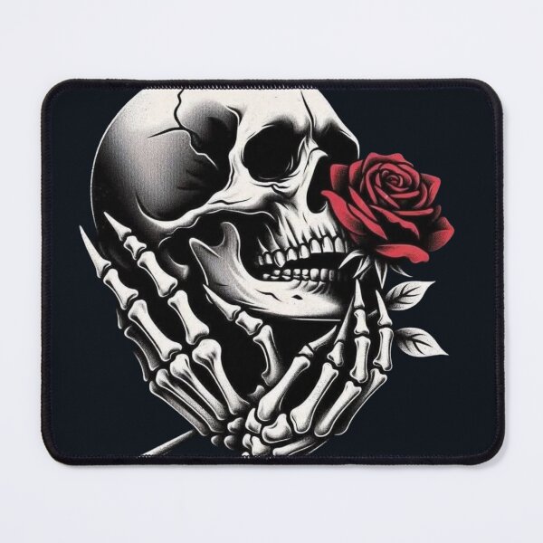 Item preview, Eternal Devotion - Skull with Red Rose designed and sold by Mini Pixel Perfect Co..