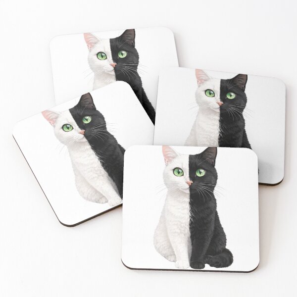 Item preview, cat black whit designed and sold by Snurly.
