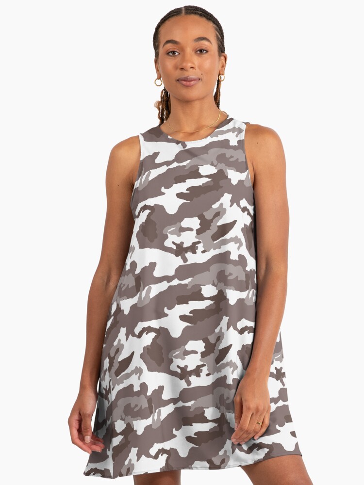 White And Chocolate Camo Pattern Seamless" A-Line Dress for Sale by  pattern-archive | Redbubble
