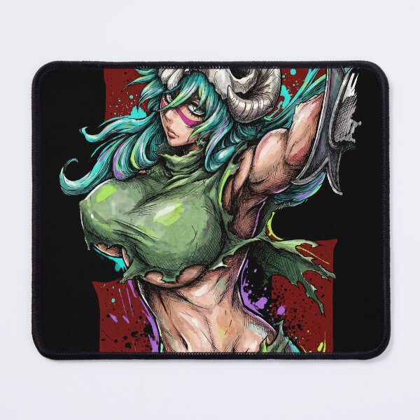 Item preview, Green Hair Arrancar Warrior Fan Art – Hazel Eyes Scarred Face Design designed and sold by Senpaiwaves.