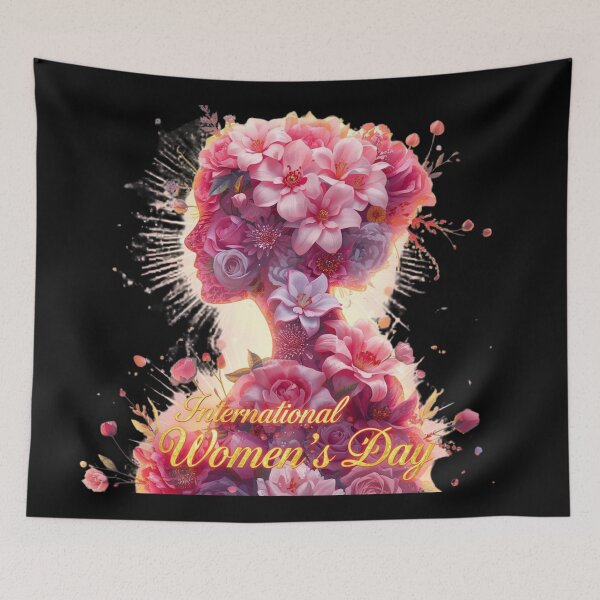 Item preview, Floral Woman Silhouette – Elegant International Women’s Day Art designed and sold by YourTrendyTees.