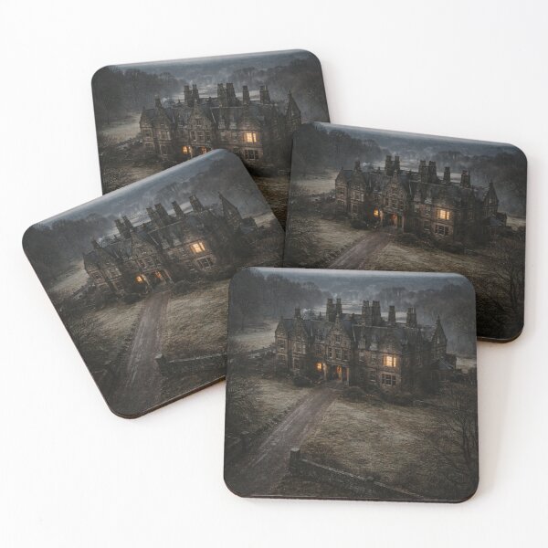 Item preview, Victorian Mansion at Winter Dusk | Dark Gothic Estate Wall Art | The Vale Record designed and sold by Element Horizon Studio.