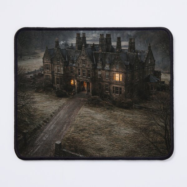 Item preview, Victorian Mansion at Winter Dusk | Dark Gothic Estate Wall Art | The Vale Record designed and sold by Element Horizon Studio.