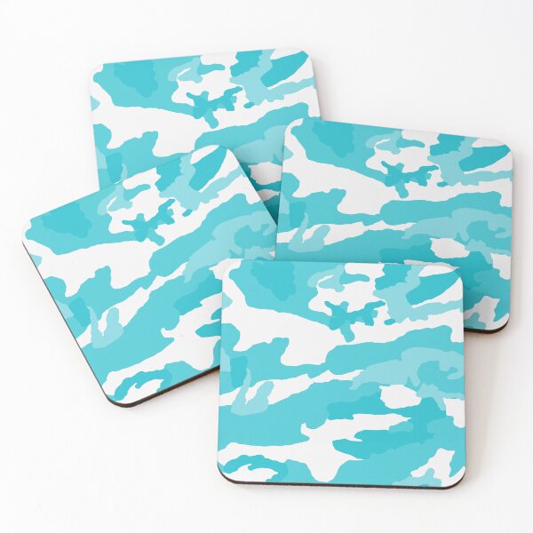 Item preview, White And Cyan Camo Pattern Seamless designed and sold by pattern-archive.