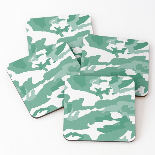 Item preview, White And Emerald Camo Pattern Seamless designed and sold by pattern-archive.