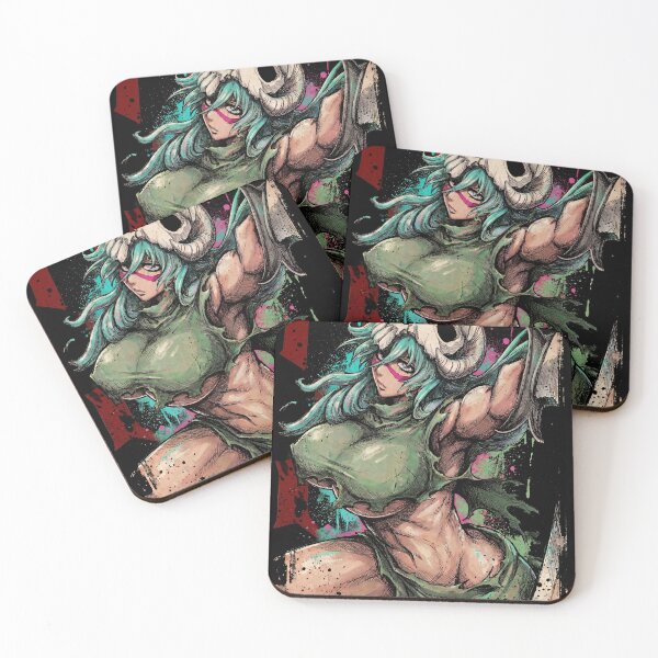 Item preview, Green Hair Arrancar Warrior Fan Art – Hazel Eyes Scarred Face Design designed and sold by Senpaiwaves.