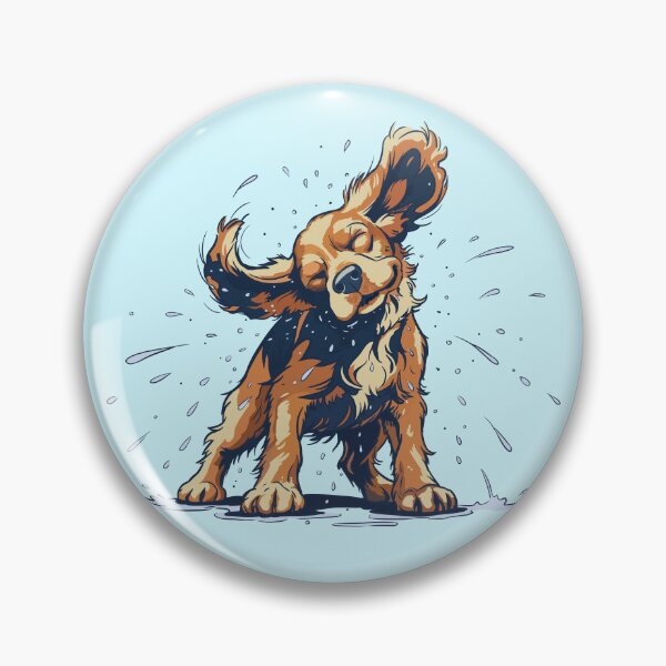 Item preview, Cocker Spaniel Shaking off Water - Dynamic splash illustration designed and sold by MartynaKanik.