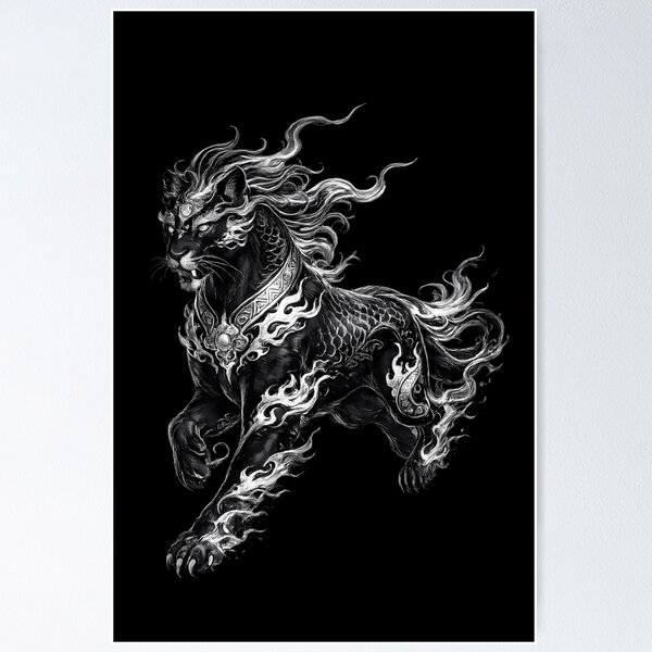 Item preview, Silver Inferno - Legendary Puma designed and sold by The Artsy Stories.
