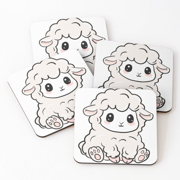 Item preview, Cute Kawaii Lamb Sticker - Adorable Fluffy Baby Sheep designed and sold by LYAN-STORE.