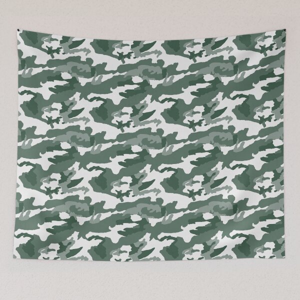 Item preview, White And Forest Green Camo Pattern Seamless designed and sold by pattern-archive.