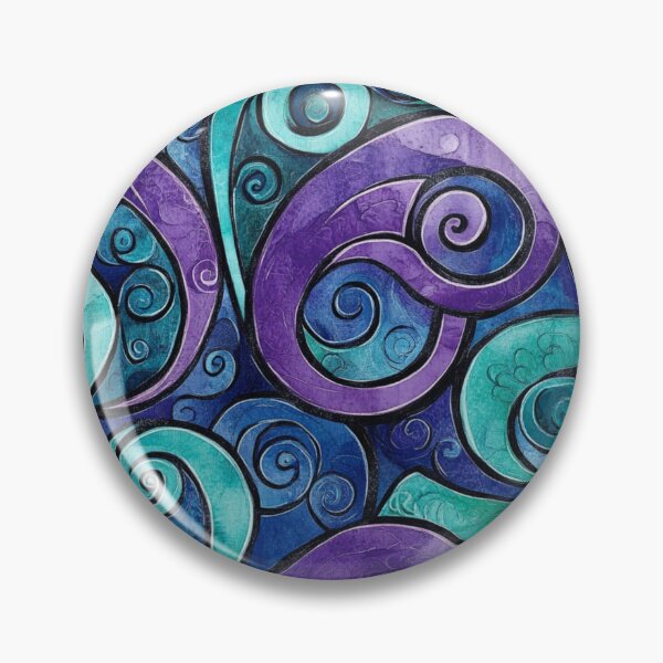 Item preview, New Zealand Māori Paua Pattern Koru Design 794 designed and sold by GrinGalore.