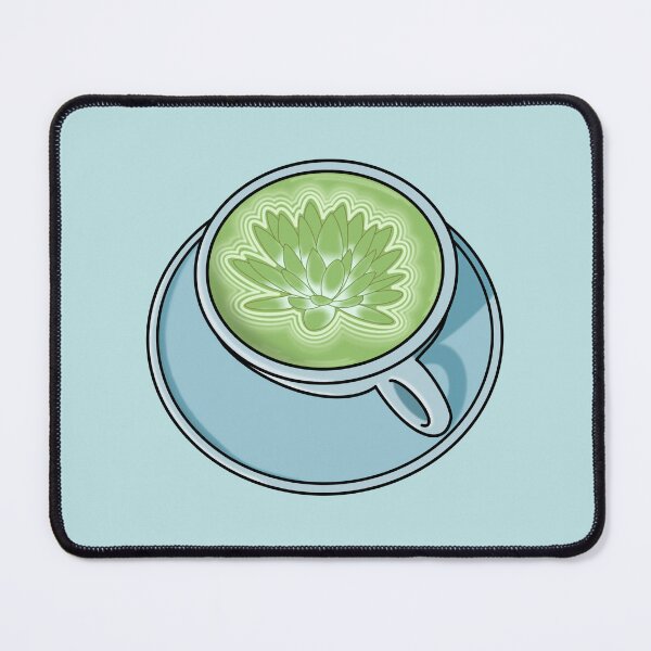 Item preview, Matcha Latte Lotus Flower Art - Blue Coffee Mug designed and sold by Acaruso167.