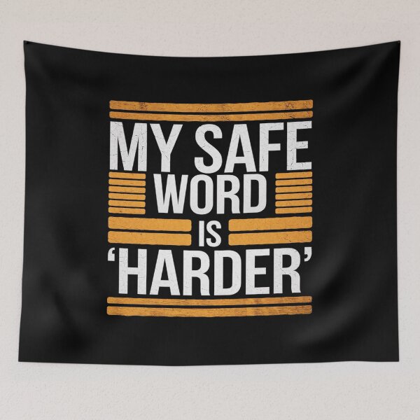 Item preview, Safe Word Is Harder Naughty Dirty Adult Humor Sub Dom designed and sold by angolinnArt.