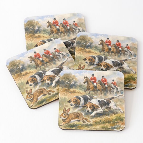 Item preview, Chasing the Wind – Field Hounds, Watercolor designed and sold by TammyHunterArt.