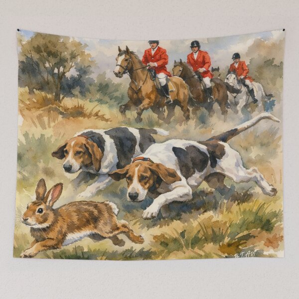 Item preview, Chasing the Wind – Field Hounds, Watercolor designed and sold by TammyHunterArt.