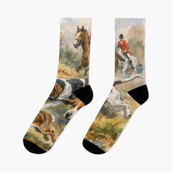 Item preview, Chasing the Wind – Field Hounds, Watercolor designed and sold by TammyHunterArt.