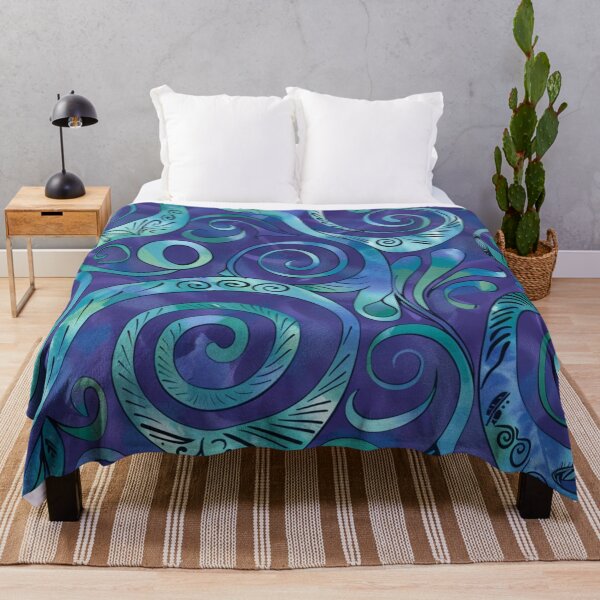 Aperçu de l'œuvre Nouvelle-Zélande Maori Paua Pattern Koru Design 796 créée et vendue par GrinGalore.