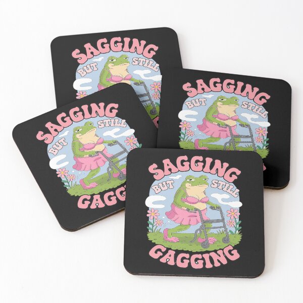 Item preview, Sagging But Still Gagging Frog Meme  designed and sold by angolinnArt.