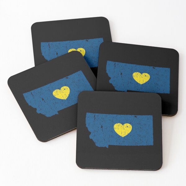 Item preview, Montana Map Silhouette Heart State Pride Vintage designed and sold by Lumière Color Studio.