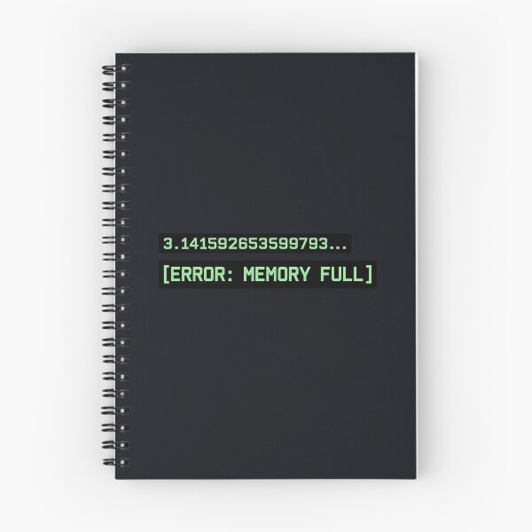 Item preview, 3.1415926535 Error Memory Full Nerd Joke designed and sold by PunchDrop.