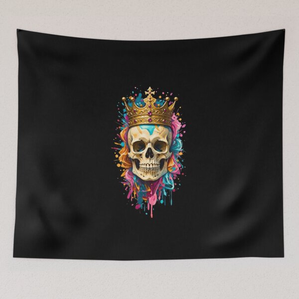 Item preview, Colorful Royal Skull with Golden Crown designed and sold by Trend cool.