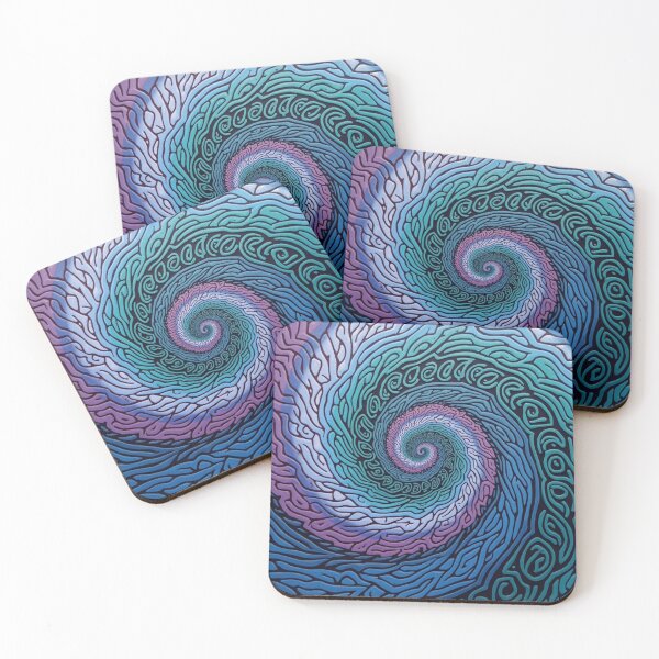 Aperçu de l'œuvre Nouvelle-Zélande Maori Paua Pattern Koru Design 797 créée et vendue par GrinGalore.