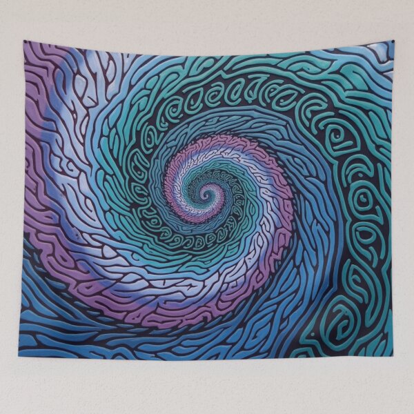 Aperçu de l'œuvre Nouvelle-Zélande Maori Paua Pattern Koru Design 797 créée et vendue par GrinGalore.