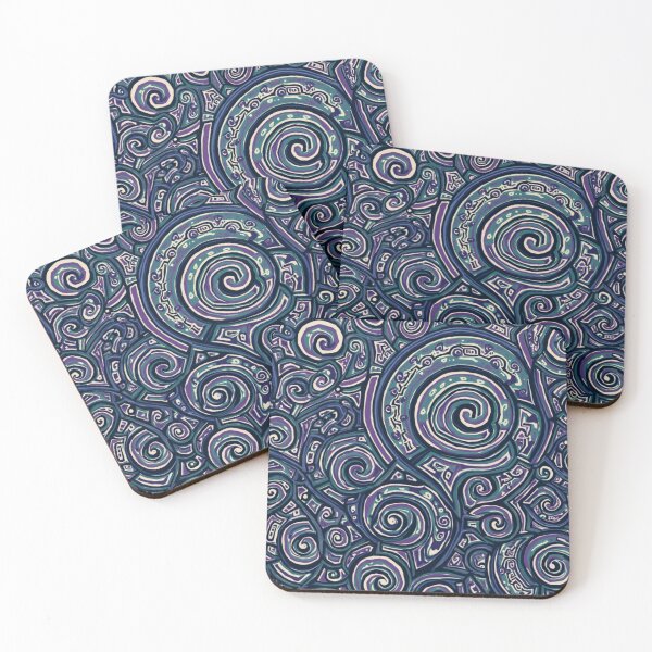 Aperçu de l'œuvre Nouvelle-Zélande Maori Paua Pattern Koru Design 798 créée et vendue par GrinGalore.