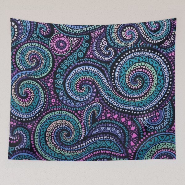 Aperçu de l'œuvre Nouvelle-Zélande Maori Paua Pattern Koru Design 799 créée et vendue par GrinGalore.