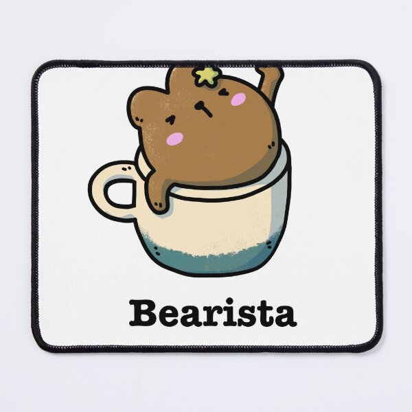 Item preview, Bearista Coffee Companion designed and sold by Cute & Funny Hand-Drawn Prints | Happy Doodle Friends Shop.