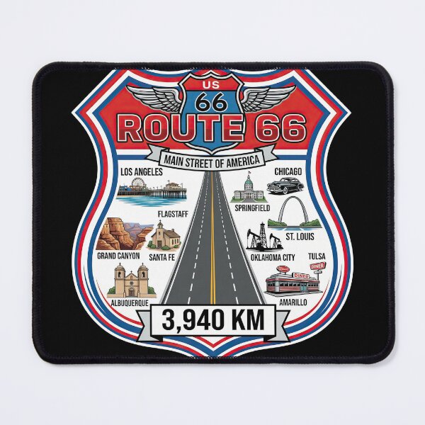 Item preview, Route 66 Vintage Highway Heritage Illustration designed and sold by enzoade.