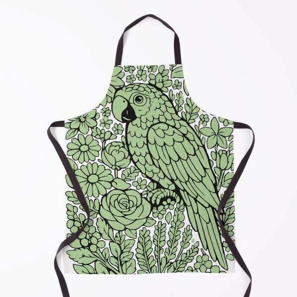 Item preview, Floral Parrot Botanical Illustration – Sage Green Tropical Bird Art for Nature Lovers designed and sold by SweetManar.