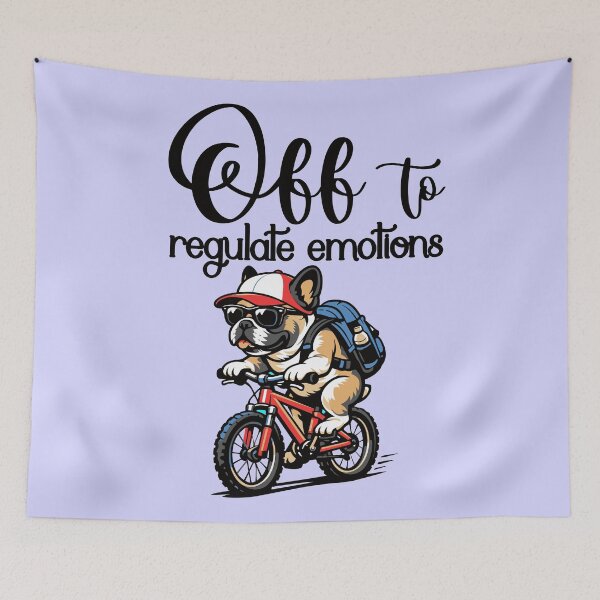 Item preview, Off to Regulate Emotions Funny Bull dog Mental Health Counsellor designed and sold by Colorfulman.