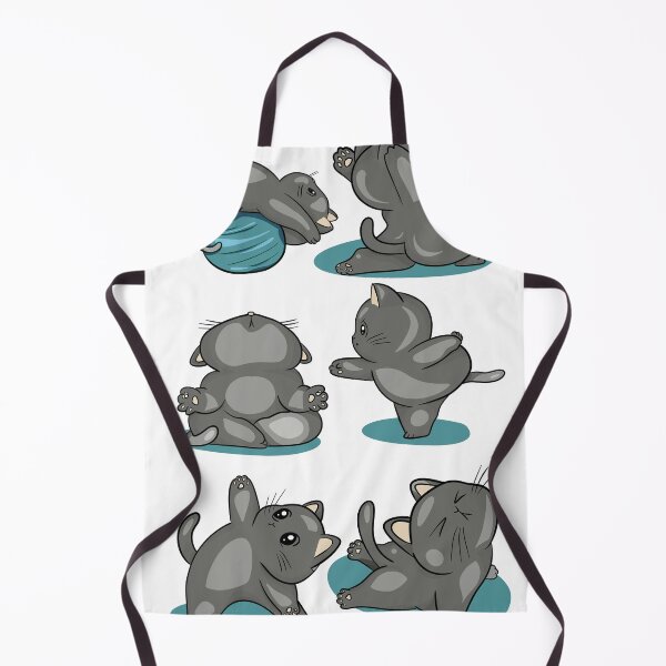 Item preview, Funny Yoga Cat Sticker Pack - Cute Grey Kitten Doing Yoga Poses designed and sold by LYAN-STORE.