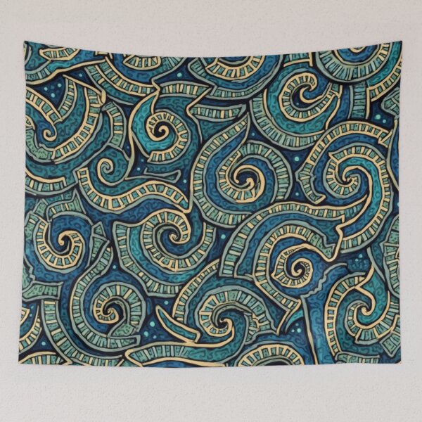 Aperçu de l'œuvre Modèle Paua maori de Nouvelle-Zélande Koru Design 801 créée et vendue par GrinGalore.