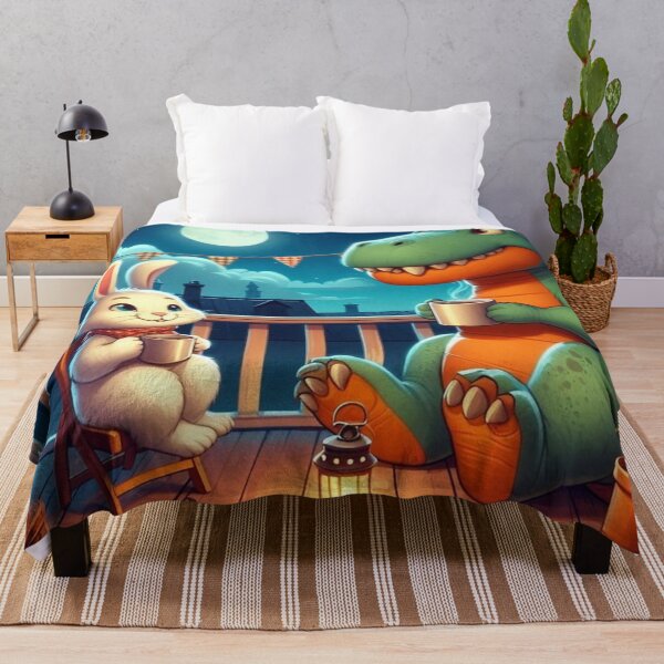 Item preview, cute rabbit and dinosaur coffee drinking designed and sold by Dogandesighn.