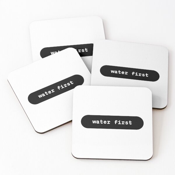 Item preview, Water First – Bold Minimal Typography Sticker | Hydration Reminder | Wellness Motivation designed and sold by Identity Club Co.