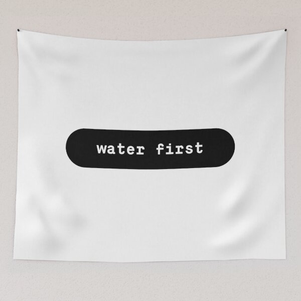 Item preview, Water First – Bold Minimal Typography Sticker | Hydration Reminder | Wellness Motivation designed and sold by Identity Club Co.