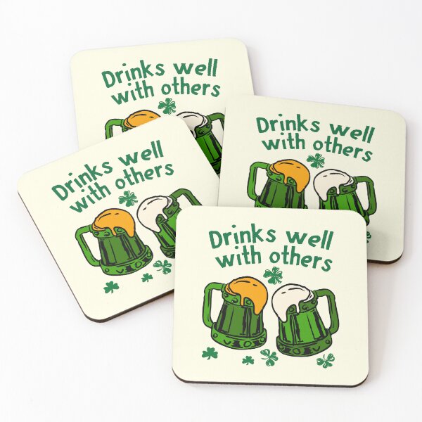 Item preview, Drinks Well With Others Sláinte Irish Beer Illustration designed and sold by MaiZephyr.