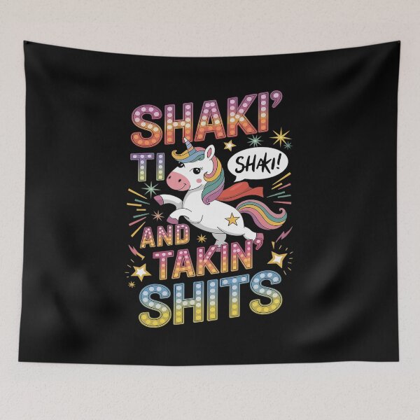 Item preview, Shakin' Tits and Takin Shits Unicorn Dirty Adult Humor designed and sold by angolinnArt.