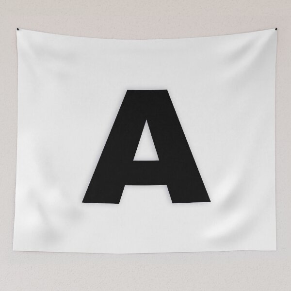 Item preview, A — Black Minimal Bold Type Statement designed and sold by WORDPAUSE.