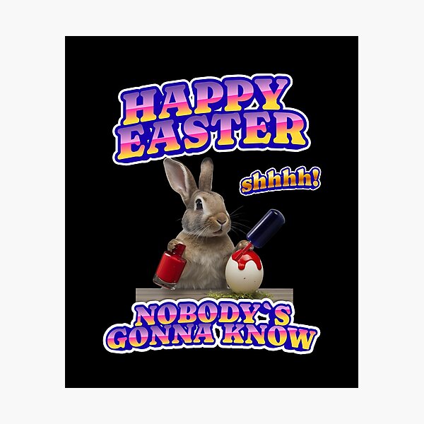 Item preview, Happy Bunny painting Easter egg with nail polish designed and sold by mama-creative.
