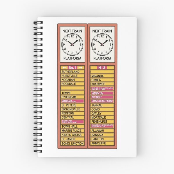 Item preview, Sydney Trains (CityRail) Train Indicator Board - Caringbah, Cronulla, Woolooware, Sutherland, Hurstville, Kogarah, Rockdale, Town Hall, Miranda, King's Cross designed and sold by Vintage Vista Stickers.