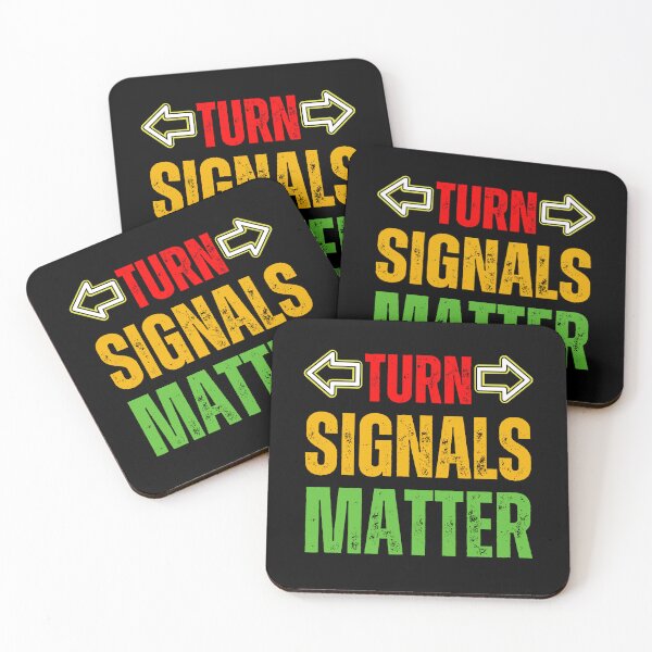 Item preview, Turn Signals Matter – Funny Driver Safety Arrows Distressed Red, Yellow & Green Text Design for Car Lovers & Road Awareness designed and sold by GFamilyC.