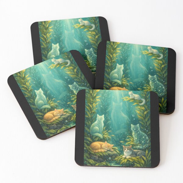 Item preview, Kelp Forest - sea art and cats designed and sold by DamioPolArt.