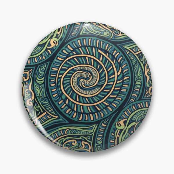 Item preview, New Zealand Māori Paua Pattern Koru Design 803 designed and sold by GrinGalore.