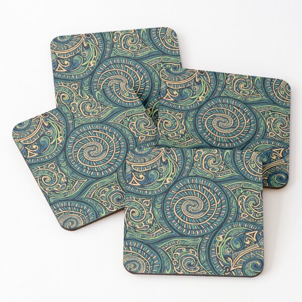 Item preview, New Zealand Māori Paua Pattern Koru Design 803 designed and sold by GrinGalore.