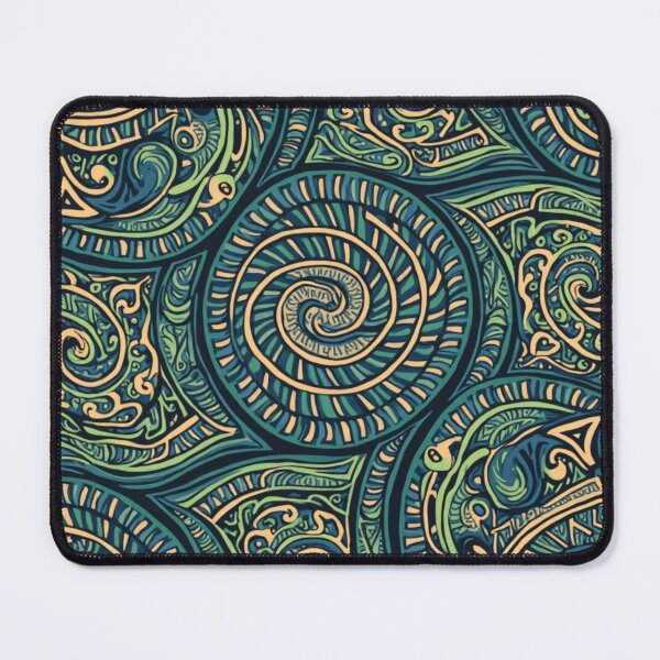 Item preview, New Zealand Māori Paua Pattern Koru Design 803 designed and sold by GrinGalore.