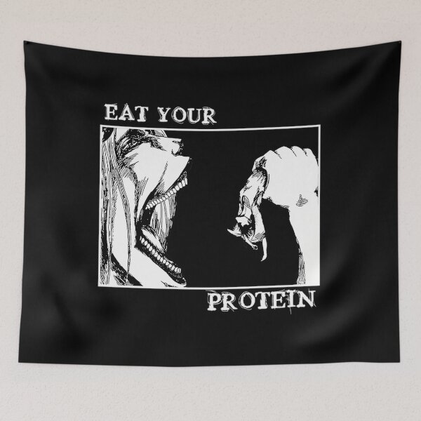 Item preview, A.T.T.A.C.K On T.I.T.A.N Eat Your Protein Aot Eren Y.E.A.G.E.R designed and sold by LobnaMahmoud.